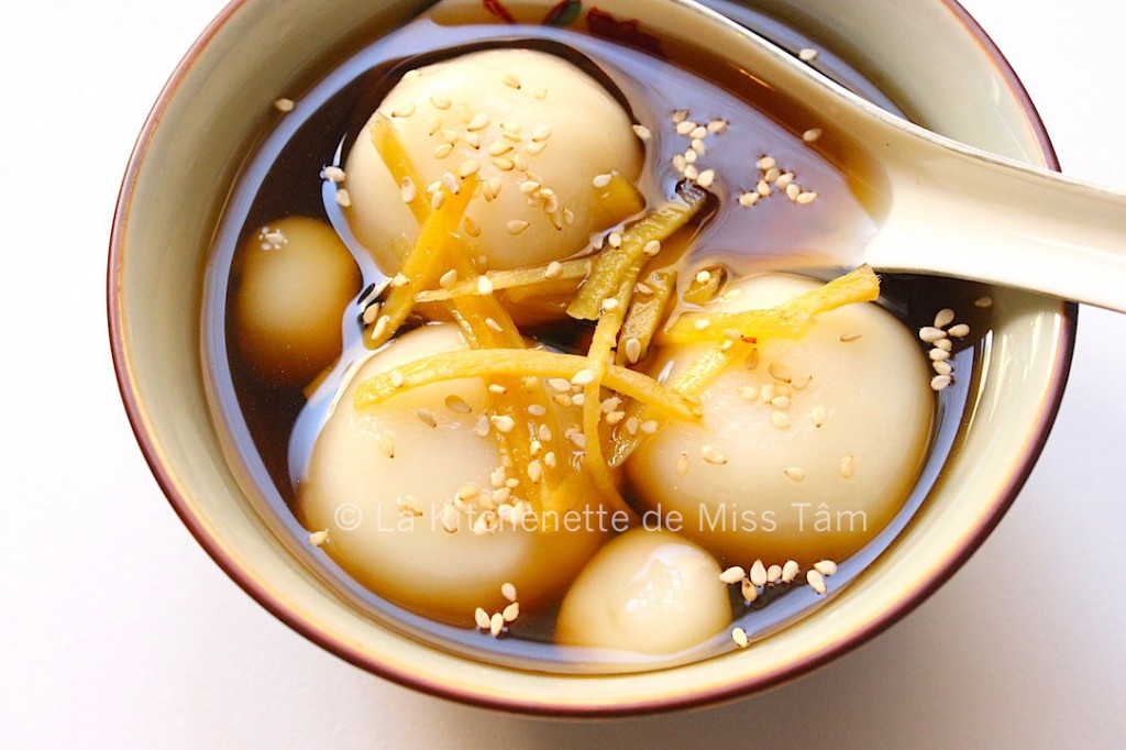 Boules de coco asiatiques à la farine de riz gluant (perles coco